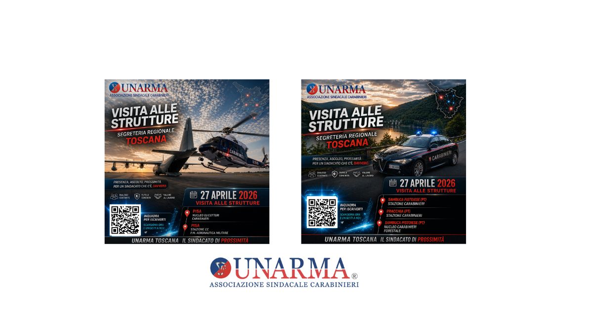 UNARMA Toscana in campo: il 27 aprile tra Pisa e Pistoia