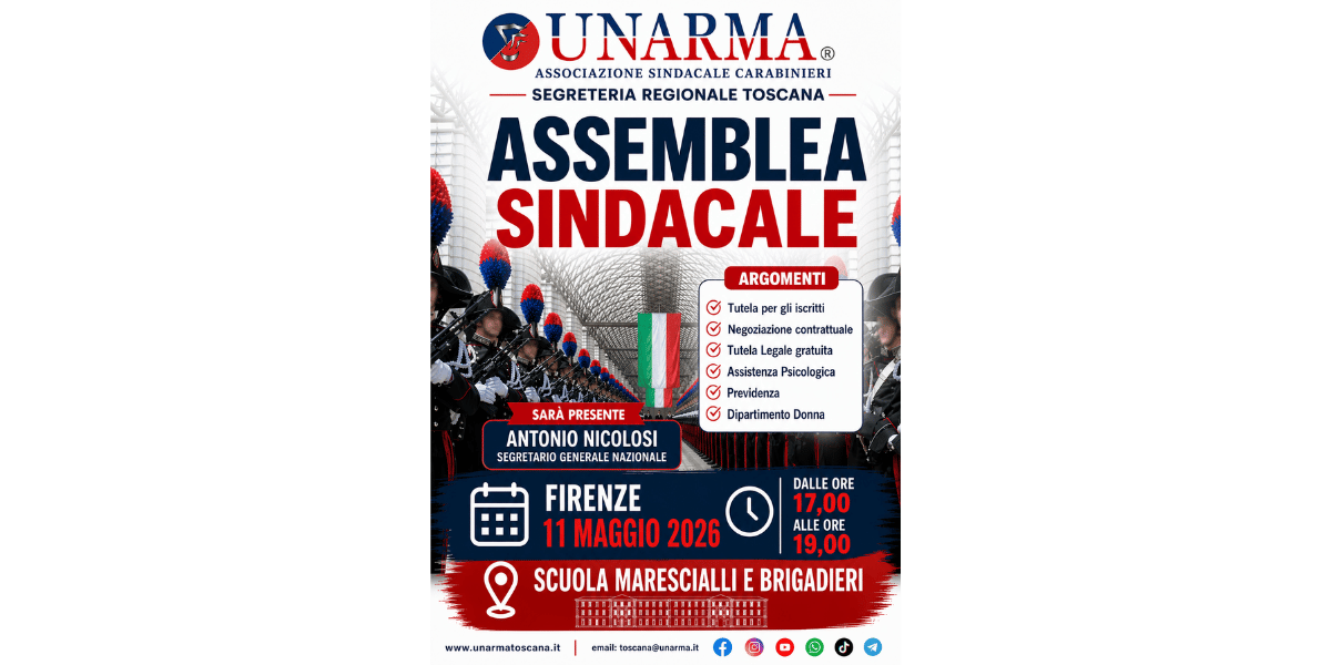 Assemblea alla Scuola Marescialli di Firenze: UNARMA TOSCANA incontra gli allievi