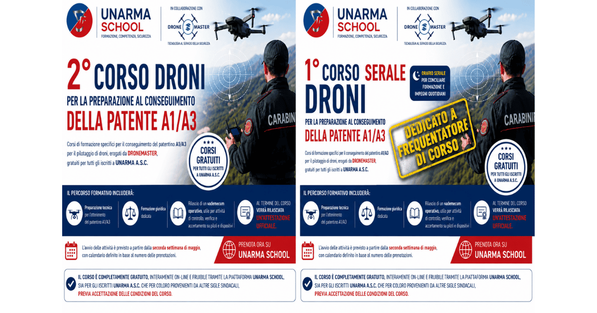 Droni e sicurezza: UNARMA e la formazione con DroneMaster