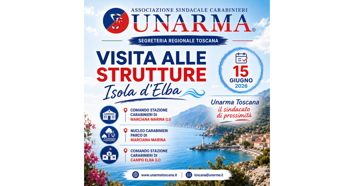 Isola d’Elba: visita di UNARMA Toscana alle strutture dei Carabinieri
